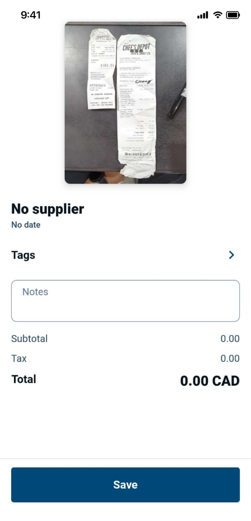 Upload receipts to Hubdoc using the mobile app