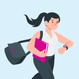 Woman running late