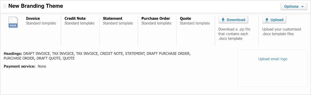 Editing a Xero DOCX invoice template in Microsoft Word