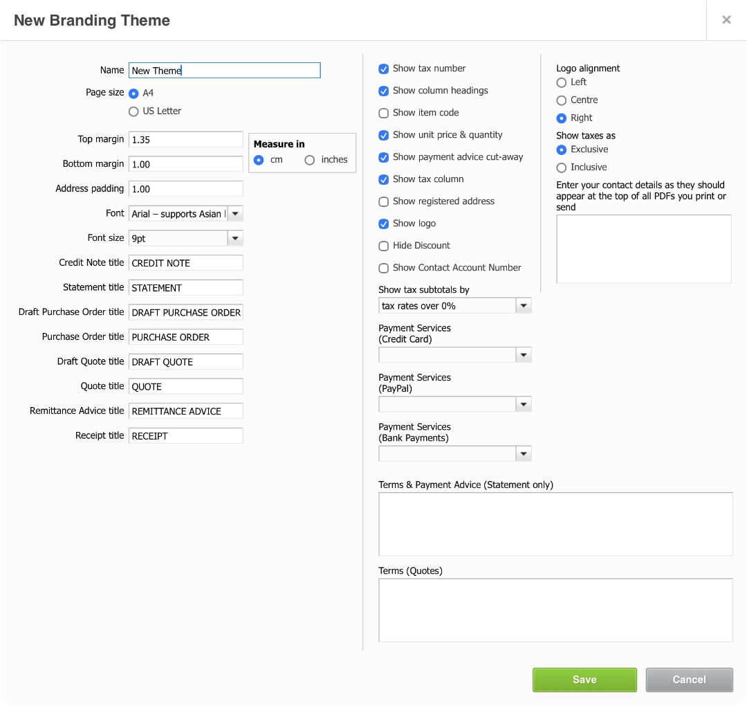 Legacy invoice setup in Xero